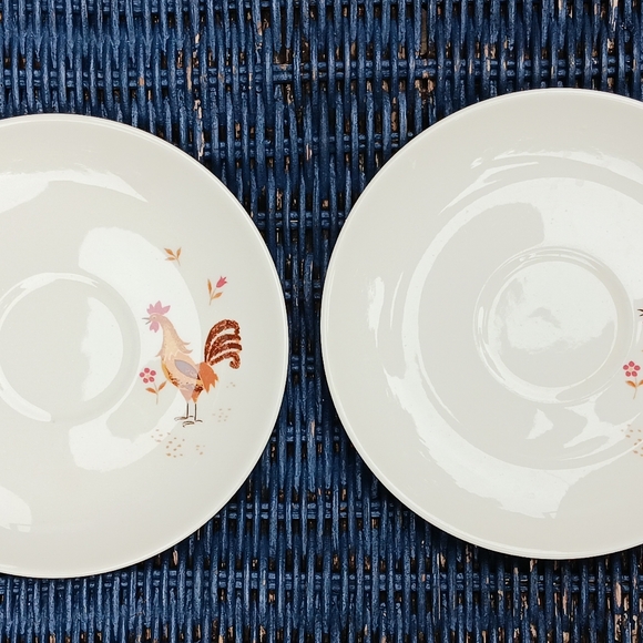 4 Vintage Taylor Smith & Taylor Rooster Saucers - Picture 5 of 5